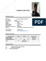 Curriculum Vitae: Bondancakep@yahoo - Co.id