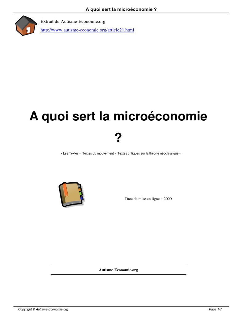A Quoi Sert La Microconomiea21pdf - 