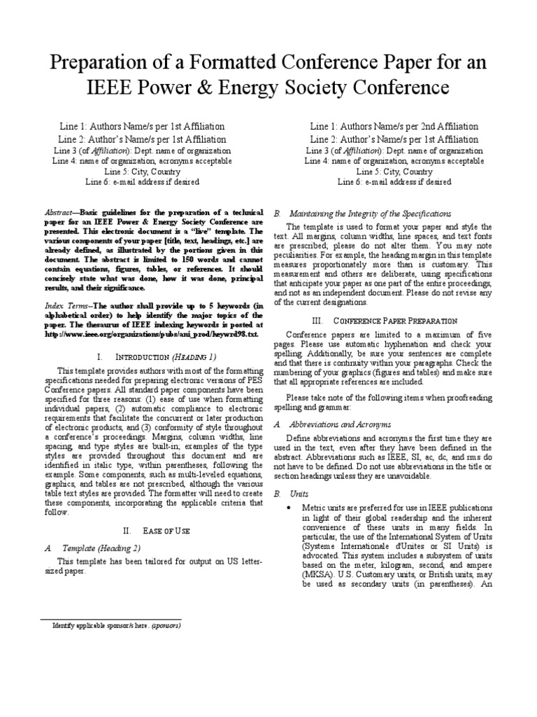 pg22 Sample Word Template Conference Paper  Reference  Communication Inside Template For Ieee Paper Format In Word