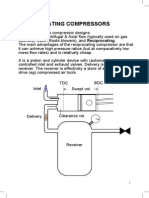 reciprocating compressor theoretical calculation, work done, volumetric efficiency