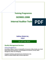 ISO9001:2008 Internal Auditor Training