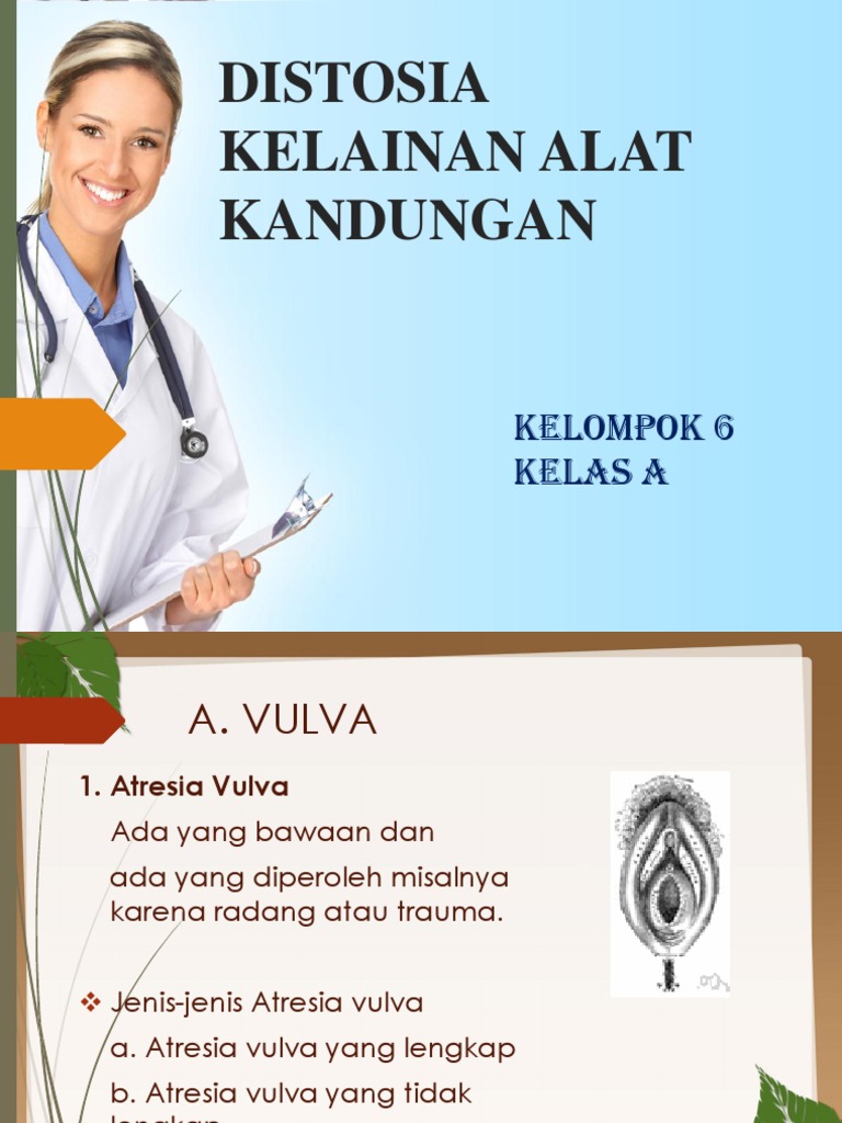 Distosia Kelainan Alat Kandungan | PDF | Kesehatan Holistik | Sains ...