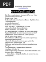 Kaslar Kara Gozler Kara Gerdandaki Benler Kara Nasil Dayanayim Ben O Yare Rumuz Osmantes Unlu Dusunur