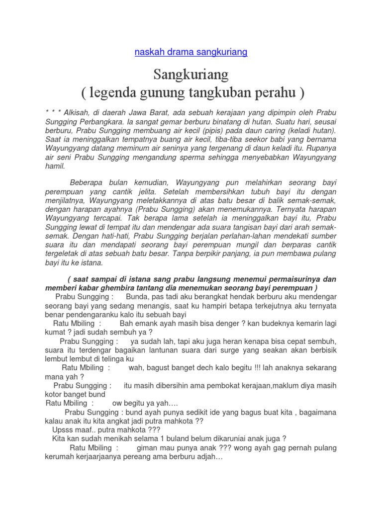 Naskah Drama Sangkuriang