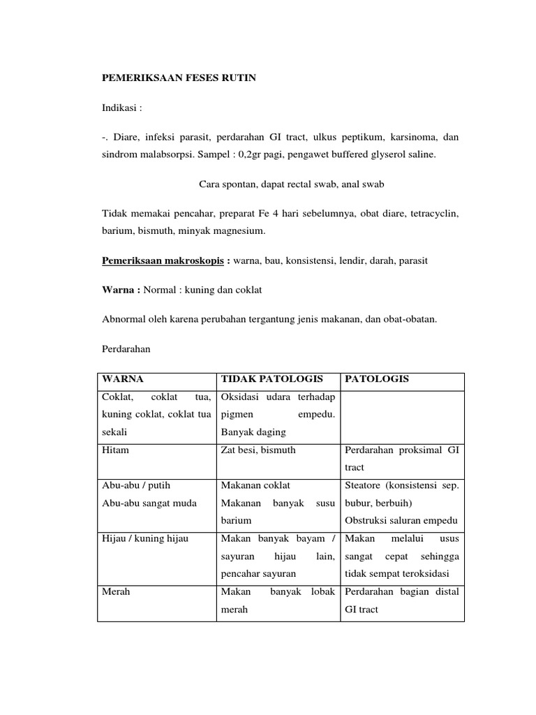 Routine Stool Examination Findings and Their Clinical Significance PDF