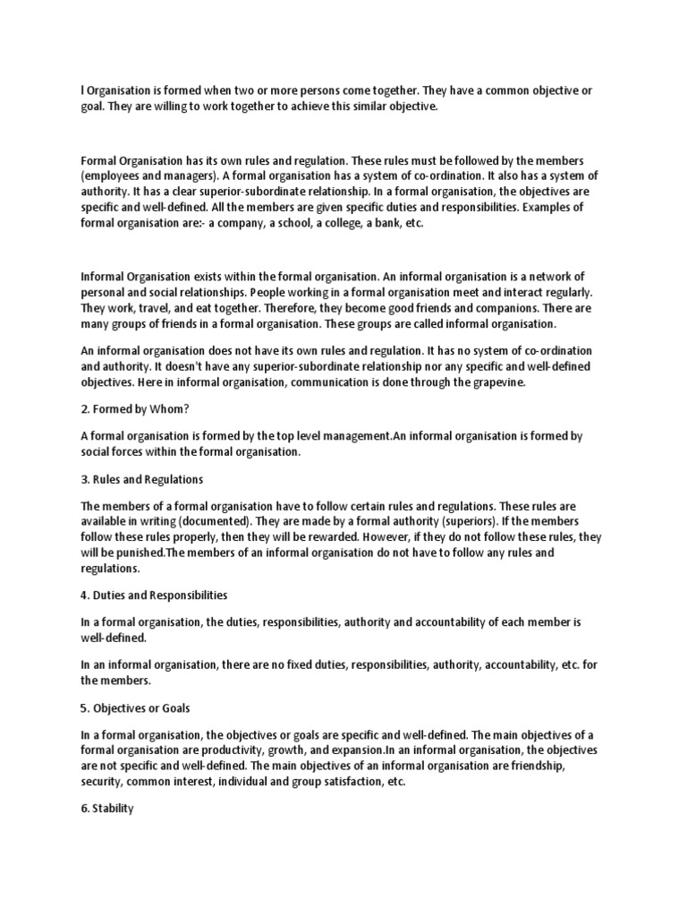 What is informal report picture