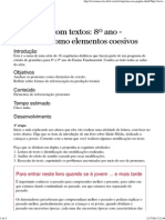 Gramática Com Textos - 8º Ano - Uso Dos Pronomes Como Elementos Coesivos