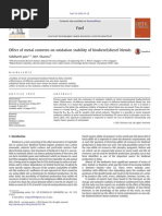 Effect of Metal Contents On Oxidation Stability of Biodieseldiesel Blends