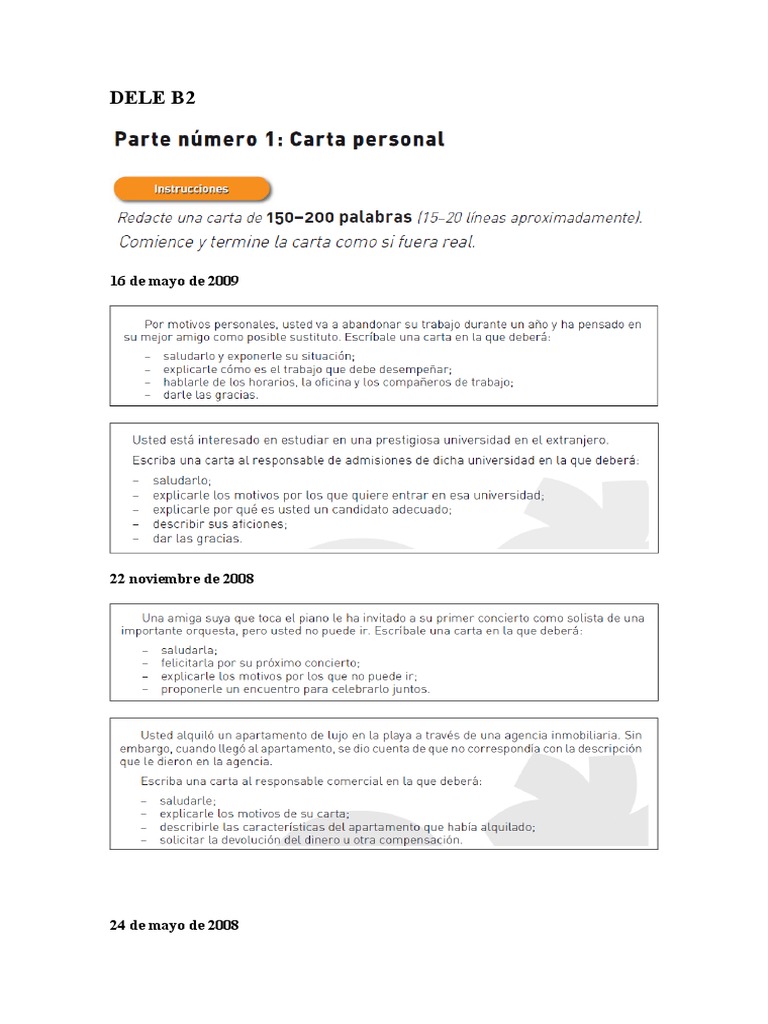 Carta Personal Dele b2  PDF