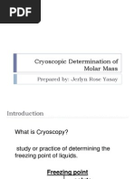 Cryoscopic Determination of Molar Mass