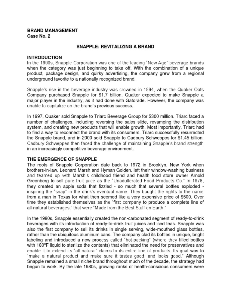 Snapple case study image