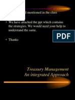 Treasury Management-An Integrated Approach