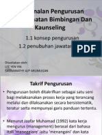 Pengenalan Pengurusan Perkhidmatan Bimbingan Dan Kaunseling