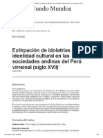 Gareis - Extirpación de Idolatrías e Identidad Cultural en Las Sociedades Andinas Del Perú Virreinal (Siglo XVII)