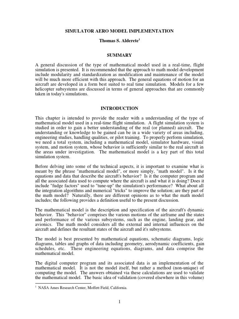 Aero Model Implementation | PDF