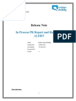 Release Document for in-Process PR Report and PR Reminder 