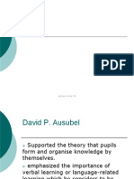 David Ausubel's Theory of Meaningful Learning