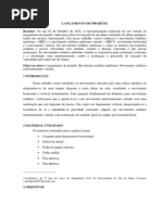 artigo científico LANÇAMENTO DE PROJÉTIL