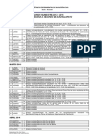 Cronograma de Actividades Del Año Lectivo 2013 - 2014