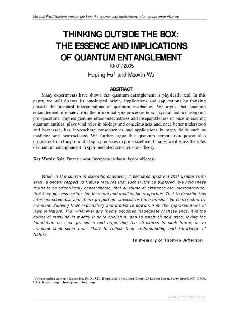 QUANTUM ENTANGLEMENT THEORY PDF visual data 2