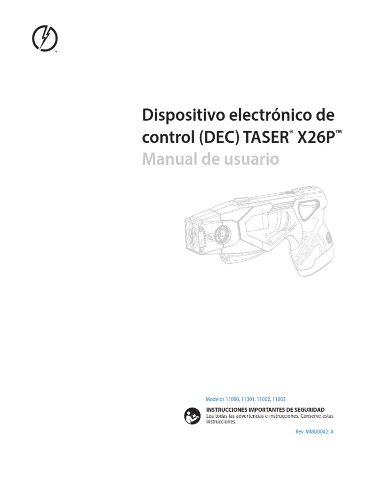 Taser x26p Product Manual Mmu0042 Rev A ESLA PDF Batería