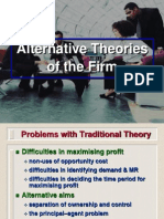 Alternative Theories of The Firm