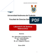 Cuadernillo de Practicas de Quimica Heterociclica 25 de Enero 2014
