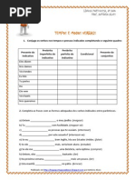 Verbos - exercícios flexão verbal tempos e modos (blog8 10-11)