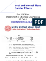L - 24 External and Internal Mass Transfer Effects: Prof. K.K.Pant Department of Chemical Engineering IIT Delhi