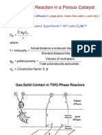 Diffusion and Reaction in A Porous Catalyst: Large Pore, Mean Free Path Pore Dia