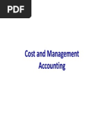 Cost and Management Accounting Accounting