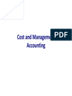 Cost and Management Accounting Accounting