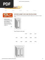 Kitchen Cabinet Sizes and Specifications