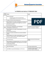 AGENDA For The FORUM To Be Held On 17 FEBRUARY 2014