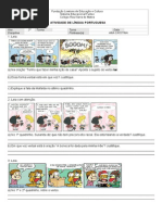 LÍNGUA PORTUGUESA - LISTA DE EXERCÍCIOS 2° ANO sondagem