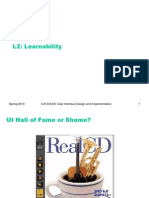 UI Design - Learnability