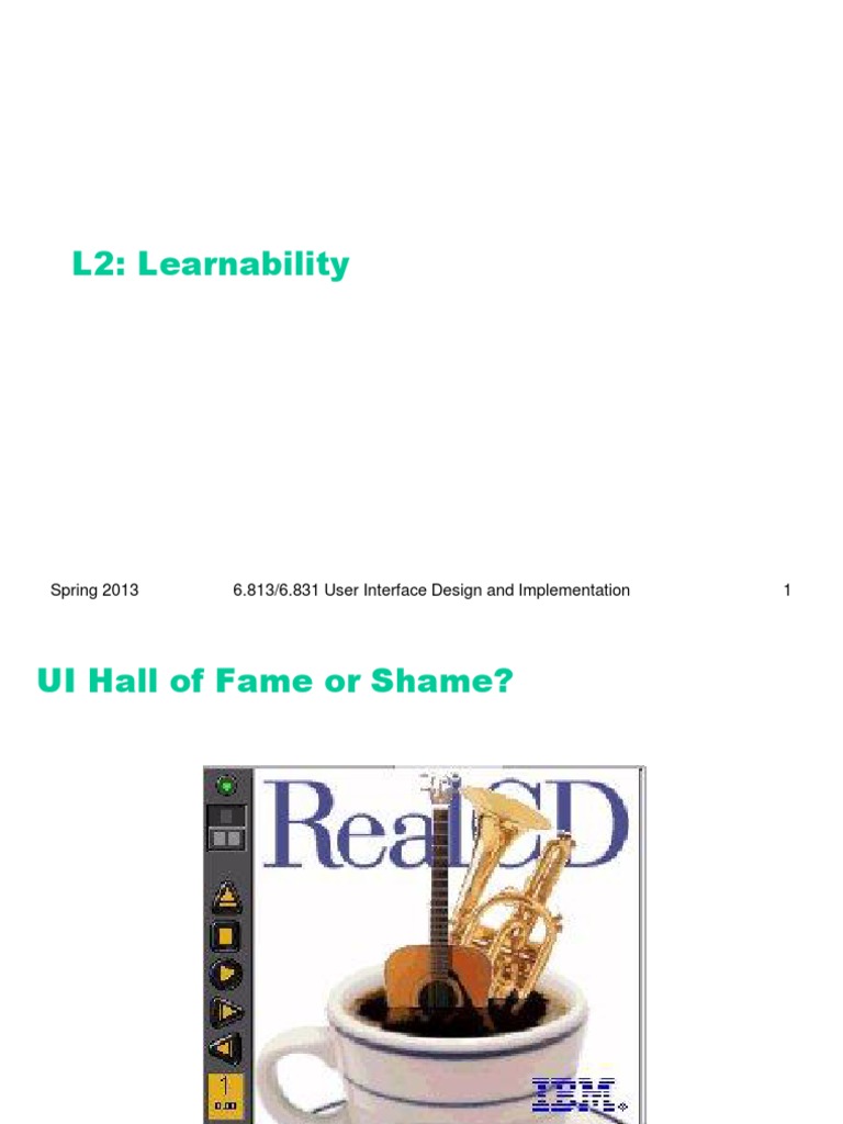 UI Design - Learnability | PDF | User Interface Design | Conceptual Model