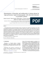 Determination of Fluoxetine and Norfluoxetine in Human Plasma by HPLC-UV Detection in Psychiatric Patients