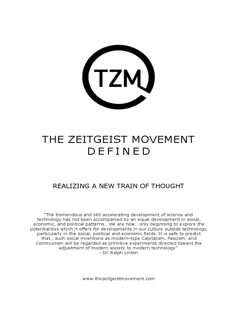 The Zeitgeist Movement Defined 6 by 9 PDF Nature