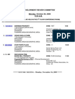 Development Review Committee: Monday, October 26, 2009 9:30 A.M