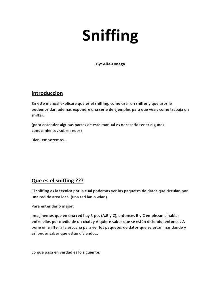 Introducción al Sniffing y su Uso | PDF