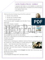 Harry Potter and The Chamber of Secrets Worksheet
