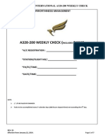 A320-200 WEEKLY CHECK (Daily) : Airworthiness Management
