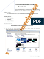 Cara Install MATLAB di Windows 7