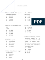 Mathematics Year 5 Paper 1 Pksr 1  Mathematical Notation 