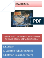 Notasi Ilmiah Dalam Karya Tulis