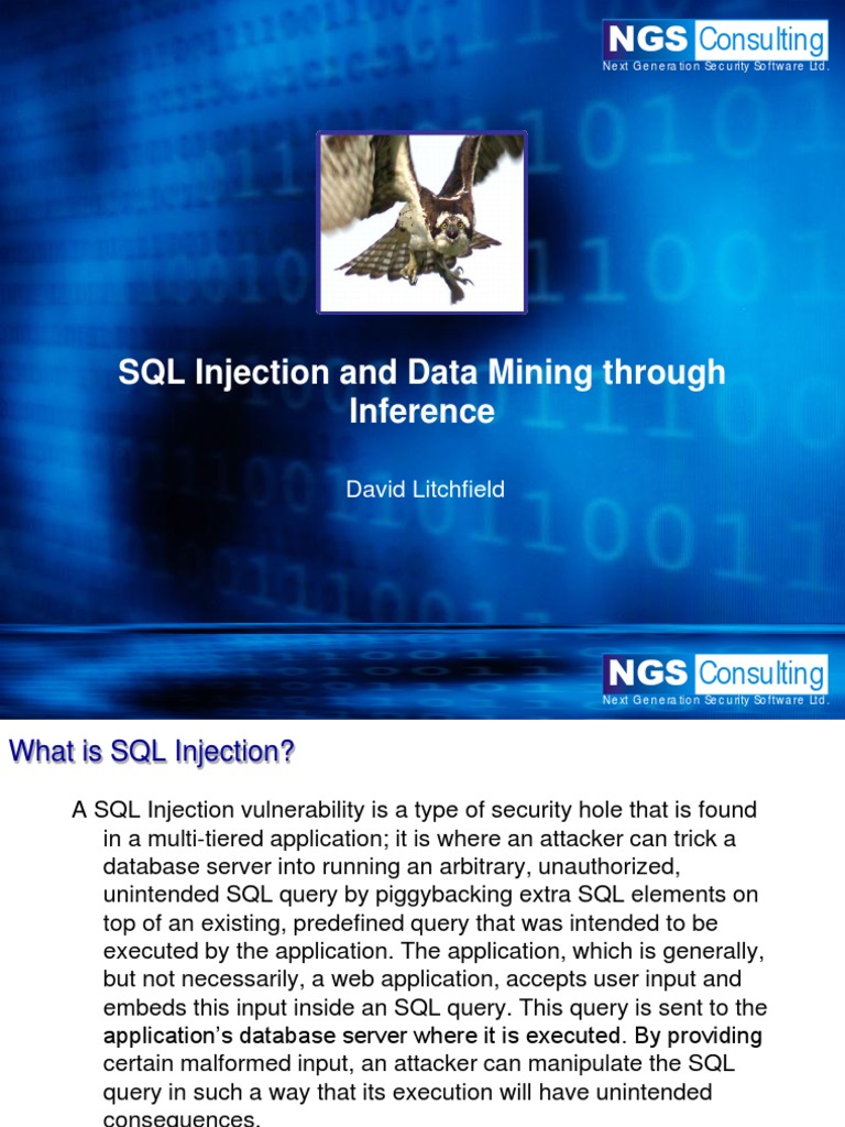 SQL Injection: History and Data Mining | PDF