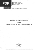 Elastic Solutions For Soil and Rock Mechanics by Poulos and Davis