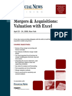 Mergers Acquisitions Valuation With Excel
