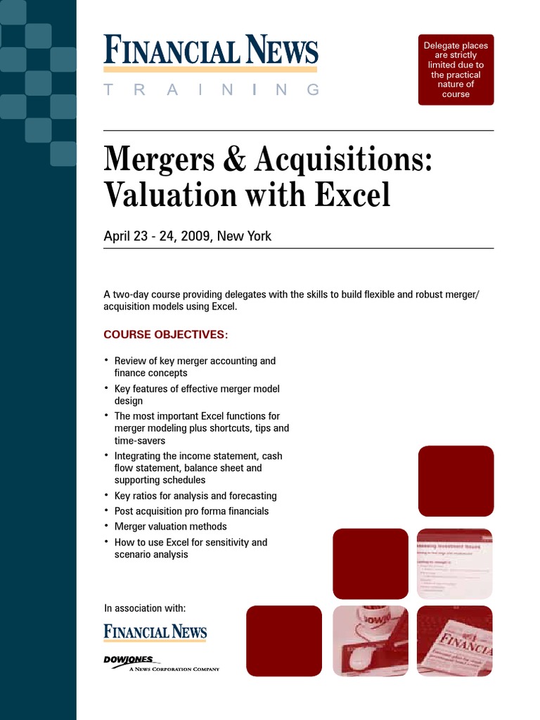 M&A Valuation Masterclass in Excel | PDF | Mergers And Acquisitions ...
